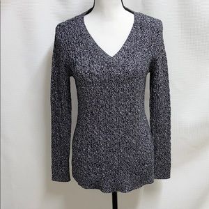 NWOT Classic V-Neck Sweater Marled Gray